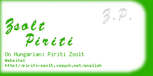 zsolt piriti business card